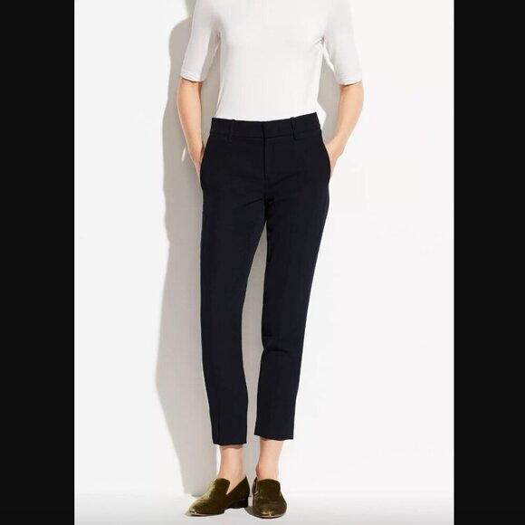 Vince Black Soft Tailored Ankle Trousers 8 - Picture 1 of 8